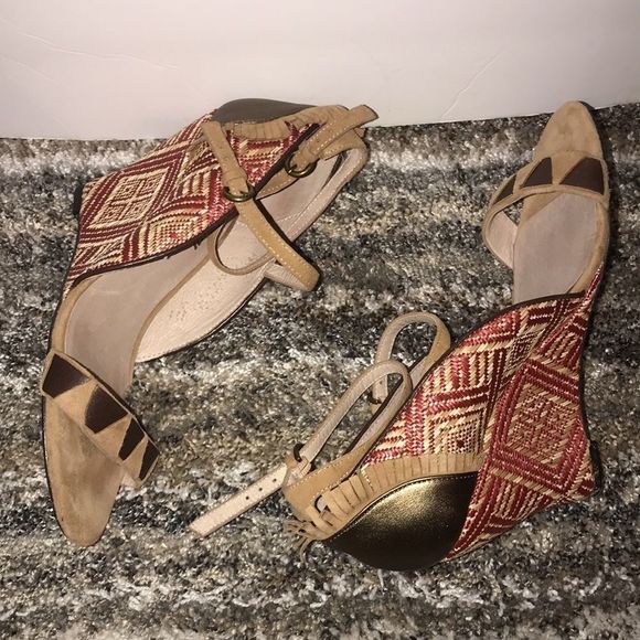 Anthropologie FARYL ROBIN Wedges size 7.5 - Picture 7 of 9
